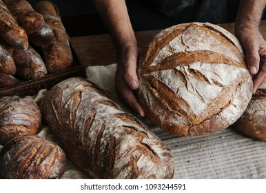 Homemade sourdough bread food photography recipe idea - Shutterstock ID 1093244591