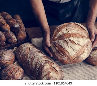 Homemade sourdough bread food photography recipe idea - Shutterstock ID 1101814043