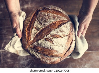 Homemade sourdough bread food photography recipe idea - Shutterstock ID 1102247705