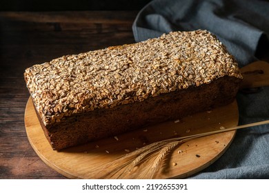 Homemade sourdough bread. Fresh Sourdough bread on black background.  - Shutterstock ID 2192655391