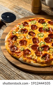 Homemade Spicy Jalapeno Pepperoni PIzza Ready To Eat