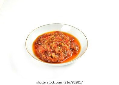 Homemade Spicy Sambal Sauce In A Bowl