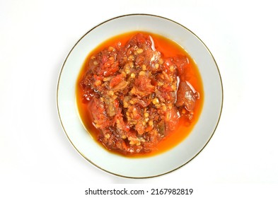 Homemade Spicy Sambal Sauce In A Bowl