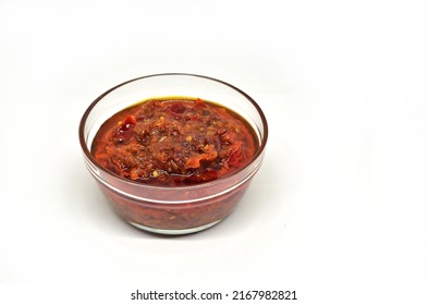 Homemade Spicy Sambal Sauce In A Bowl