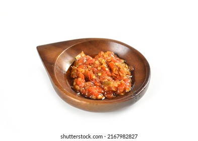 Homemade Spicy Sambal Sauce In A Bowl