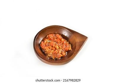 Homemade Spicy Sambal Sauce In A Bowl