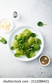 Homemade Spinach Ravioli With Cheese