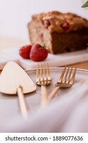 Homemade Strawberry Banana Bread Cake