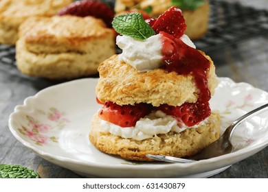 Homemade Strawberry Shortcake  / Mothers Day Dessert