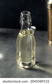 Homemade Sugar Simple Syrup In A Bottle