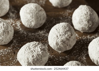 Homemade Sugary Donut Holes on a Background
