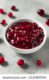 Homemade Sweet Lingonberry Jam in a Bowl