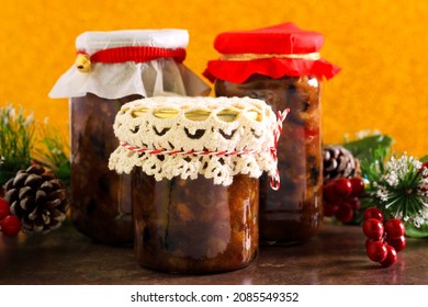 Homemade Sweet Mincemeat In Jars