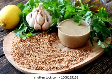 Homemade Tahini Paste Ingredients 