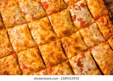 Homemade Tavern Style Cut Cheese PIzza Ready to Eat - Shutterstock ID 2189315933