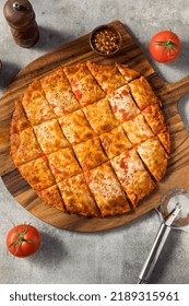 Homemade Tavern Style Cut Cheese PIzza Ready to Eat - Shutterstock ID 2189315961