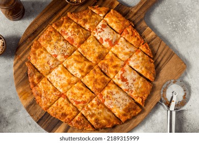 Homemade Tavern Style Cut Cheese PIzza Ready to Eat - Shutterstock ID 2189315999
