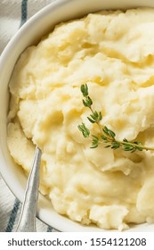 Homemade Thanksgiving Garlic Mashed Potatoes With Salt And Pepper