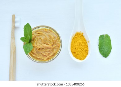 turmeric mixed with toothpaste