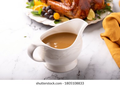 Homemade Turkey Gravy For Thanksgiving Or Christmas Dinner