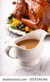 Homemade Turkey Gravy For Thanksgiving Or Christmas Dinner