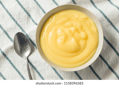 Homemade Vanilla Custard Pudding in a Bowl
