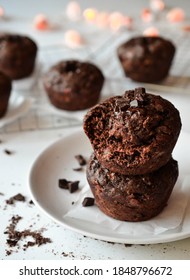 Homemade Vegan Dark Chocolate Banana Muffin