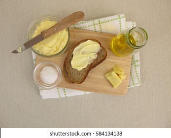 Homemade Vegan Margarine On Bread