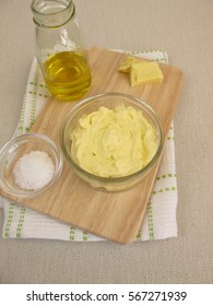 Homemade Vegan Margarine With Rapeseed Oil, Cocoa Butter And Fleur De Sel