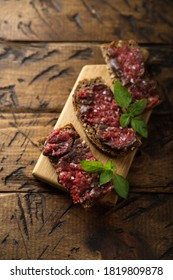 Homemade Venison Tartare On Toast