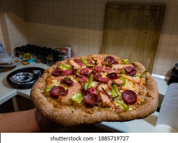 Homemade Whole Wheat Pizza On Hand