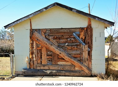 Homemade Wooden Garage Door Images Stock Photos Vectors
