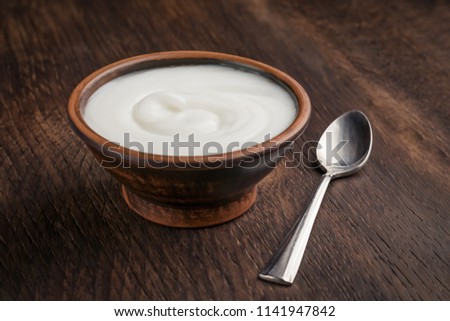 Similar – Griechischer Joghurt auf Holztisch