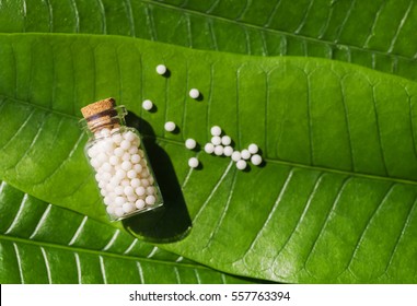 Homeopathy - A homeopathy concept with homeopathic medicine
