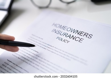 Homeowners Insurance Policy And Benefits. Legal Form