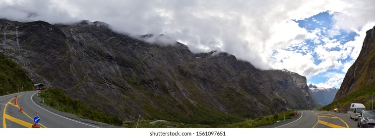 Homer Tunnel In Fiordland, New Zealand.