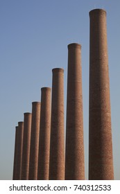 Homestead Stacks, Preserved Smokestacks From An Otherwise Abandoned Steel Mill Near Pittsburgh, Pennsylvania, USA