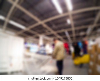 Home-store Shopping Mall Theme Creative Abstract Blur Background With Bokeh Effect