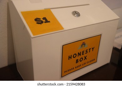Honesty Box To Collect Payment In A Tourist Attraction