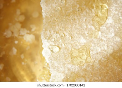 Honey Comb Close Up Blurred Background 