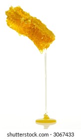 Honey Comb With Dripping Honey