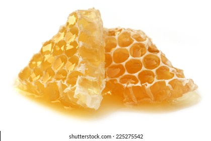 Honey Comb Over White Background