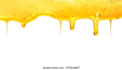 Honey Dripping Wooden Spoon Over White Stock Photo (Edit Now) 522453346