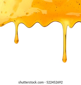 Honey Dripping Wooden Honey Dipper Isolated Stock Photo 522452692 ...