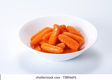 Honey Glazed Baby Carrots In Bowl