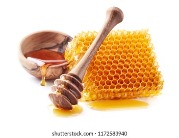 Honey Honeycomb Wooden Plate Stock Photo 1172583940 | Shutterstock