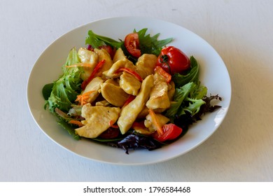 Honey Mustard Chicken Salad With Green Vegetables