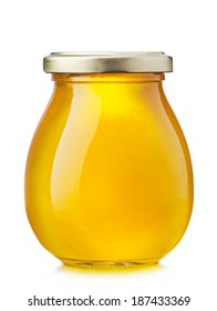 Honey pot preserved, isolated on white