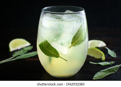 Honey Sage Gimlet Cocktail: A Gin Cocktail Made With Honey, Sage, And Lime Juice