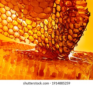 honey texture close up in the detail